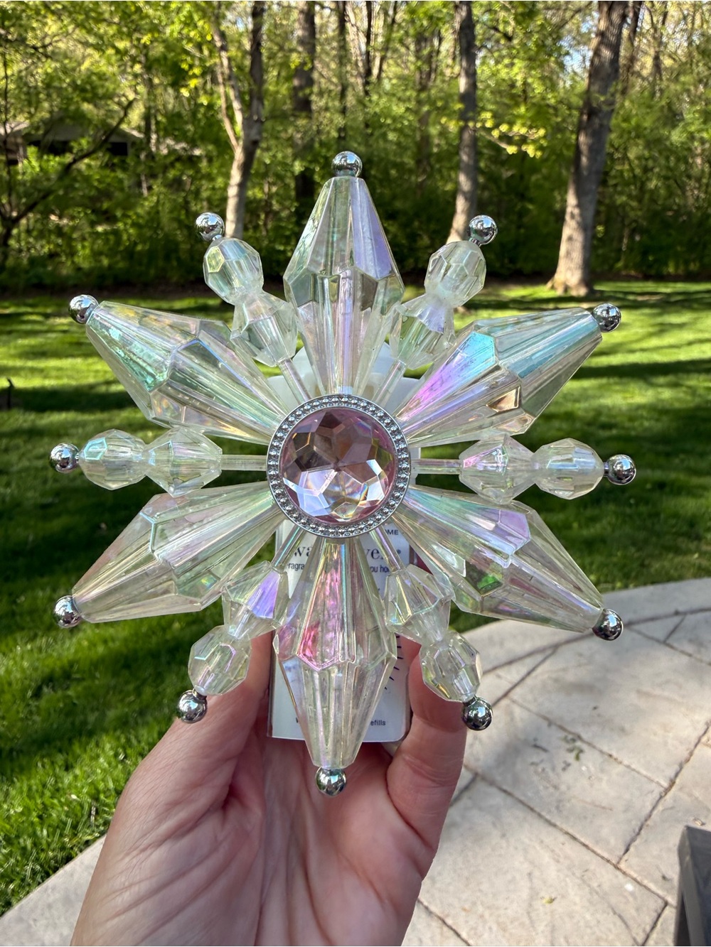NWT Bath & Body Works Wallflower Iridescent Star Plug-In with Pink Rhinestone